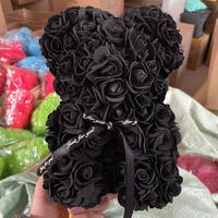 Boîte cadeau personnalisée en mousse PE avec rose éternelle faite à la main, ours en peluche, cadeau pour anniversaire, Saint-Valentin, fête des mères, roses éternelles