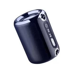 Hifi Speaker Bluetooth, Speaker Bluetooth Bluetooth Nirkabel Subwoofer Luar Ruangan Audio Mobil Mini Meriam Baja Kecil Speaker Gigi Biru