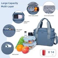 Sac isotherme réutilisable en polyester écologique personnalisé avec bandoulière, design élégant et tendance pour la plage et l'usage quotidien