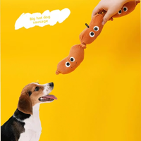Jouet pour chien durable, résistant aux morsures, en peluche mignonne, en forme de hamburger, jouet sonore interactif pour races moyennes à grandes, parfait
