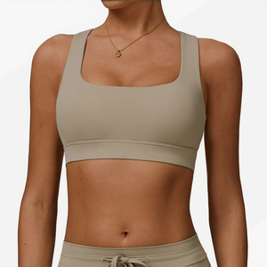 2025 soutien élevé rembourré femmes élégant dos croisé soutien-gorge de sport doux gymnastique entraînement haut court Yoga soutien-gorge vêtements de sport respirant caractéristique - Product Image 3