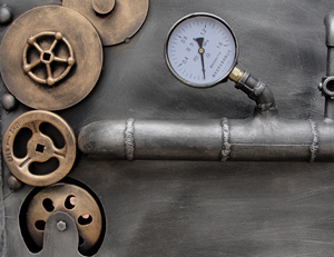 Puerta de Hierro Forjado Estilo Steampunk Personalizada, Simulación de Puerta de Bar Restaurante Submarino, Decoración - Product Image 6