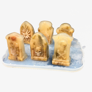 แม่พิมพ์ซิลิโคนรูปหลุมศพฮาโลวีน 6 ช่อง ขนาดใหญ่ พร้อมฝาปิด สำหรับทำช็อกโกแลต เกรดสำหรับอาหาร - Product Image 4