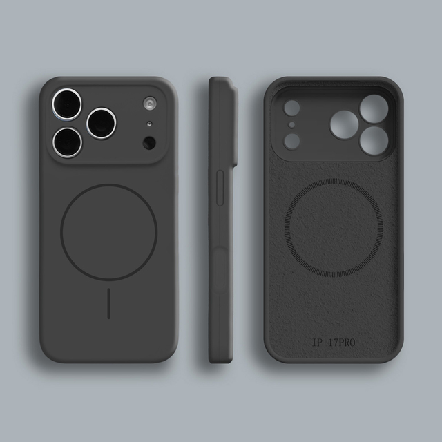 Liquid Silicone case Wholesale for IPhone12 13 14 15 16 17 Pro/Max Lens Camera Magnetic Silicone Shockproof Phone case