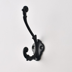 Zinc Alloy Wall Mounted Robe <b>Hook</b> Black Traditional Design For <b>Bathroom</b> Kitchen Dressing Room - Product Image 1