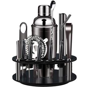 Accessori Kit barman con supporto Wine Shaker Mudler Jigger & Strainer Barware <span class=keywords><strong>Set</strong></span> di 30 in acciaio per alimenti - Product Image 3