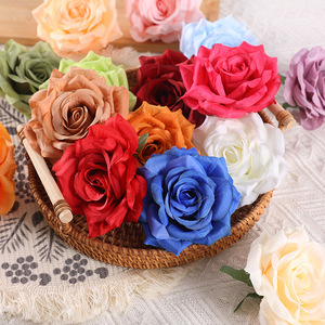 Cabezas de Rosas Artificiales de Seda, Flores de Alta Simulación, Accesorios de Decoración para Bodas - Product Image 2