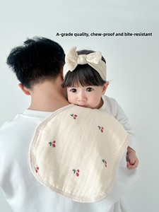 Babero de Bambú y Algodón de Gasa Clase A con Diseño de Dibujos Animados, Protector de Hombro para Bebé, Toalla Antiderrames para Leche y Regurgitaciones, Suministros para Bebés - Product Image 3