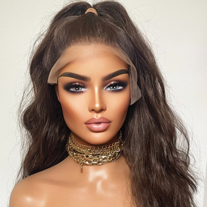 Perruque Brésilienne Ondulée Pré-Épilée T-Part & HD Lace Front pour Femmes, Couleur Marron Naturel, Perruques <span class=keywords><strong>Cheveux</strong></span> Humains Ondulés Naturel - Product Image 3