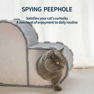 Gatto in feltro casa e Tunnel,Multi-funzione Pet tenda caverna <span class=keywords><strong>Cubby</strong></span> gioco nido per gattini & cuccioli - Product Image 5