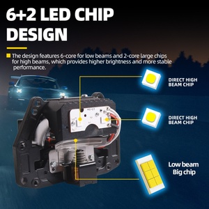 Sanvi LK82 75w Bi <b>Led</b> <b>Projector</b> Len Spotlight Dual Direct-lens High Low Beam Laser <b>Projector</b> Lens Car Lights Decoration - Product Image 5