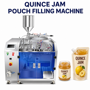 Machine multifonctionnelle <span class=keywords><strong>de</strong></span> remplissage et <span class=keywords><strong>de</strong></span> scellage <span class=keywords><strong>de</strong></span> sachets préformés pour la confiture <span class=keywords><strong>de</strong></span> <span class=keywords><strong>coings</strong></span>, les <span class=keywords><strong>pâtes</strong></span> <span class=keywords><strong>de</strong></span> <span class=keywords><strong>fruits</strong></span>, les liquides et les emballages en sachets souples (stand-up pouch) - Product Image 1