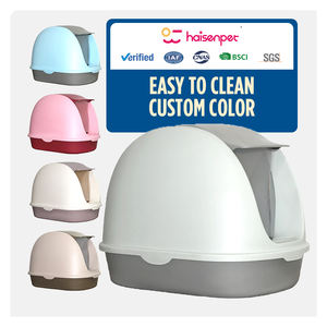 กระบะทรายแมวขนาดใหญ่แบบปิดอัตโนมัติแบบสองทางสำหรับห้องน้ำ - Product Image 1