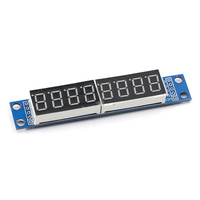 JIAQISHENG MAX7219 LED Dot Matrix 8-Digit Modul Kontrol Tampilan Tabung Digital 3.3V/5V Driver Serial Mikrokontroler 7-Segmen