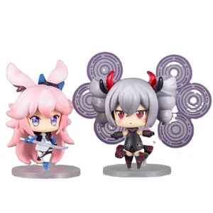 Penjualan terlaris 8cm Honkai Impact 3 figur Anime 2 potong set Bronya Yae Sakura PVC figur aksi Model mainan figur Anime lucu