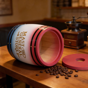 Barriles <span class=keywords><strong>de</strong></span> Madera Decorativos para Granos <span class=keywords><strong>de</strong></span> Café con Grabado Láser <span class=keywords><strong>de</strong></span> Color Personalizado, Barril <span class=keywords><strong>de</strong></span> Madera para Dulces con Tapa - Product Image 6