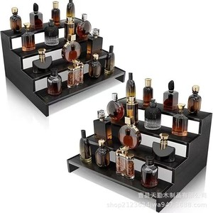 Estante de Almacenamiento de Perfumes de Madera de 4 Niveles, Organizador de Cosméticos de Escritorio, Estante de Exhibición - Product Image 5
