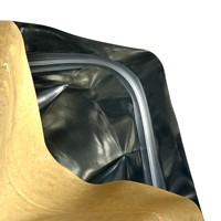 Sacs refermables à fond plat en papier kraft 500g avec impression personnalisée pour l'emballage de poudres alimentaires, d'épices et de denrées sèches