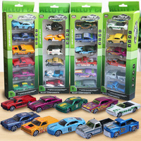 Coches de Juguete de Metal Fundido a Presión, Escala 1:64, Varios Estilos, Set de 5 o 6 Piezas, Mini Coches de Aleación Fundida a Presión, Modelo Deslizante, Juguetes para Niños, Regalos