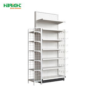 Highbright Double-Sided <strong>Heavy</strong> <strong>Duty</strong> Flexible Combination <strong>Metal</strong> Gondola <strong>Shelving</strong> for Supermarket &amp; Retail Displays - Product Image 4