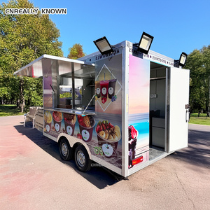 Camion de restauration rapide, cuisine commerciale de rue, remorques, chariot à hamburgers, frites, pizza, hot-dogs, restaurant mobile entièrement équipé à vendre - Product Image 3