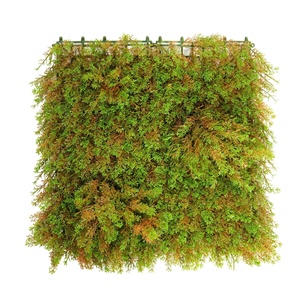 Mur végétal artificiel en eucalyptus de Milan, <span class=keywords><strong>d</strong></span>écoration paysagère, matériau PE, 50 cm x 50 cm, fond de mur en feuilles vertes - Product Image 3