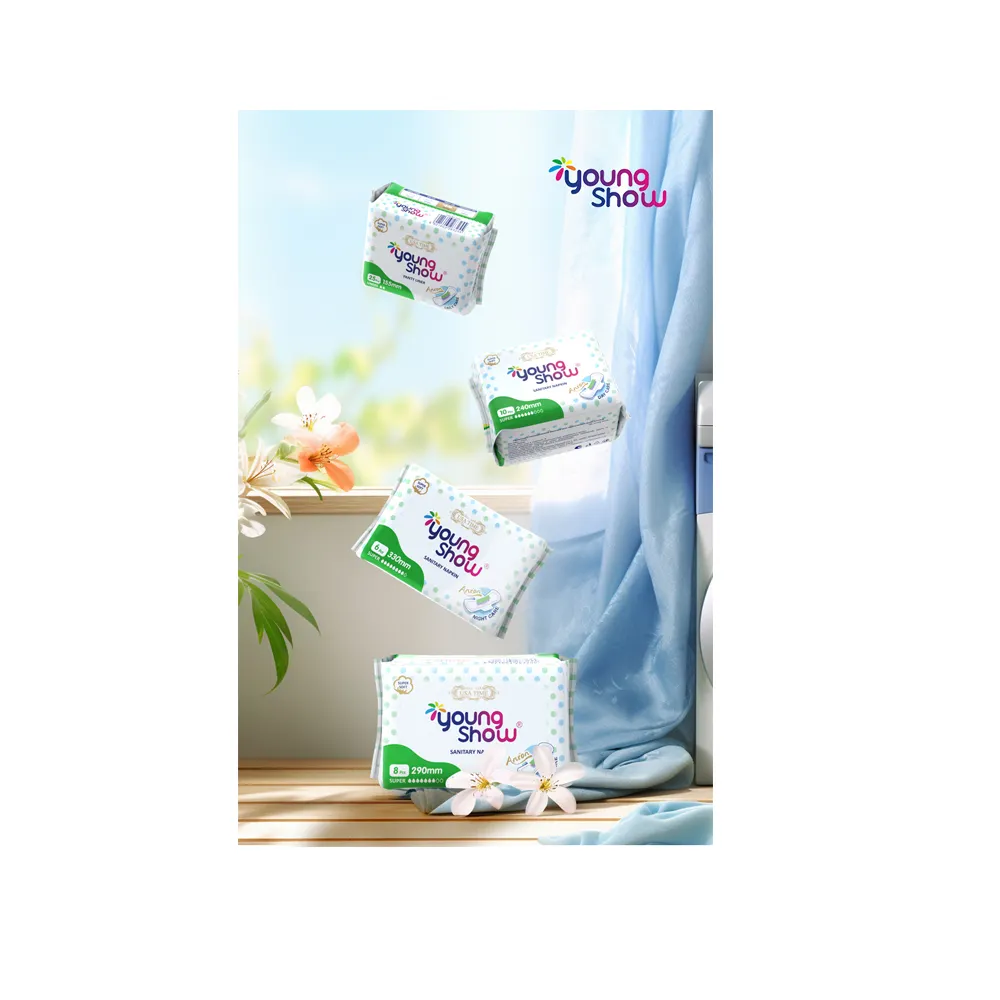 Chất lượng cao 100% niêm phong an toàn và siêu thấm Anion vệ sinh khăn ăn miếng đệm