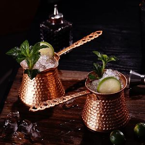 <span class=keywords><strong>Caffettiera</strong></span> <span class=keywords><strong>Turca</strong></span> in Rame 12Oz, Macchina per Caffè Greco Arabo, Cezve Martellata, Jezve, Ibrik, Briki, Scaldalatte, Brocca per Salsa per Piano Cottura - Product Image 5