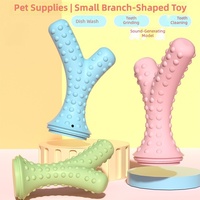 Jouet pour chien en TPR en forme de branche couineuse, bâton à mâcher pour chat et chien, vente en gros