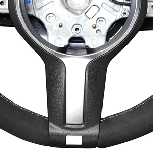 Volant modifié étiquette jaune en daim personnalisé pour BMW F10 F30 bzc-m3-328-p - Product Image 5