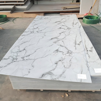 Panneau mural miroir en PVC doré effet marbre 3D, prix usine, 1220*2440mm, pour design de villa, étanche et facile à nettoyer