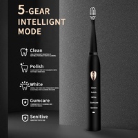 Cepillo de dientes eléctrico sónico Cepillo de dientes con carga USB IPX7 Cepillo de dientes eléctrico para blanquear los dientes para viajar