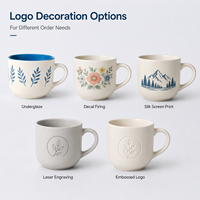 Taza de Café Apilable de Cerámica, Apta para Microondas, a Prueba de Fugas, para Uso Comercial en Cafeterías y Hoteles, Embalaje Seguro para Exportación