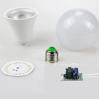 Pièces de rechange pour ampoule Led, 100 pièces, 3W 5W 7W 9W 12W 15W 18W E27 B22 SKD, assemblage, matière première