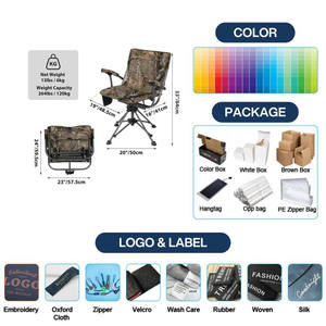 マイデイズ アウトドア カモ フォールダブル デュラブル 360 °   回転式ヒート付きハンティングチェア（ハードアーム付き、グランドブラインド用、釣り・キャンプ用） - Product Image 2