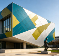 Panneau composite en aluminium (ACP) Alucobond ignifuge, facilement revêtu de PVDF, pour façade extérieure de salle de bain moderne, construction personnalisée