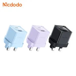 Mcdodo英国双端口GaN Tech 33W Pd3.0 Pps快速充电器适配器20W + 12W Usb C Pd手机安卓壁式充电器