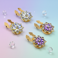 Kancing Logam Tembaga Ramah Lingkungan Jinyi, Berhiaskan Batu Rhinestone Bentuk Jamur, Logo Kustom, Merek Mewah, Kancing Kemeja Wanita Elegan