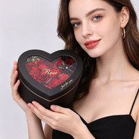 Boîte Cadeau Cœur de Roses Éternelles Premium 225x20x95cm Grande Taille Composition Florale de Luxe pour la Fête des Mères Anniversaire