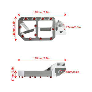 Pijakan Kaki Talaria Modifikasi Surron Silver, Pijakan Lebar Light Bee X untuk Surron Lbx, Pedal Krom yang Ditingkatkan, Cocok untuk E-ride Pro - Product Image 4