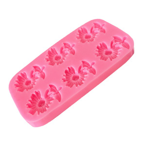 Moldes de Silicona para Decoración de Pasteles y Fondant, Forma Rectangular 3D, 6 Diseños Clásicos de Girasoles - Product Image 4