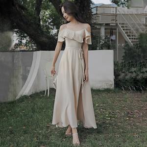 <span class=keywords><strong>Robe</strong></span> de soirée longue sirène élégante <span class=keywords><strong>pour</strong></span> femme, style présentatrice, à une épaule, <span class=keywords><strong>pour</strong></span> fêtes et galas - Product Image 2
