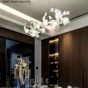 Nordic Crystal Chandelier Long Shape LED Light Single Head Mounted For Dining Room Modern Home Lighting - Product Image 4