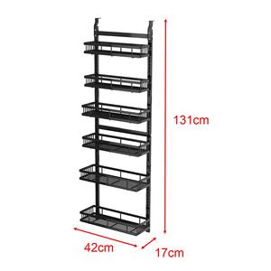 Organizzatore per dispensa Over-the-Door a 6 livelli con appendiabiti portaspezie in metallo per uso alimentare in camera da letto bagno soggiorno - Product Image 6
