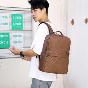 Salida de fábrica asuntos de negocios Gran capacidad resistente al agua pu mochila de viaje hombro bolsa de ordenador portátil para los hombres - Product Image 5