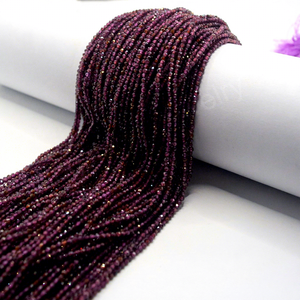 Venta al por Mayor de Cuentas de Piedra Natural 2mm Granate Amazonita Amatista Gema Suelta Redonda Facetada para la Fabricación de Joyería - Product Image 1