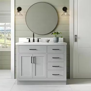 Kabinet penyimpanan perabot mandi lemari desain kamar mandi Modern Set rias mewah kustom kelas tinggi gaya Amerika <span class=keywords><strong>2025</strong></span> - Product Image 1