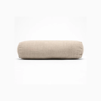 Coussin de méditation et de yoga rectangulaire portable haut de gamme avec logo personnalisé, garni de coton écologique et housse en lin pour le corps