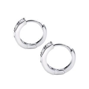 Pendientes de Aro de Moissanita con Corte Princesa, Estilo Clásico, Elegante y Minimalista, Chapados en Plata y Oro de Tianyu Gems. - Product Image 5