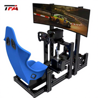 Simulateur profil aluminium volant personnalisé Cockpit simulateur de jeu de conduite superbe Cockpit avec vraie chaise course